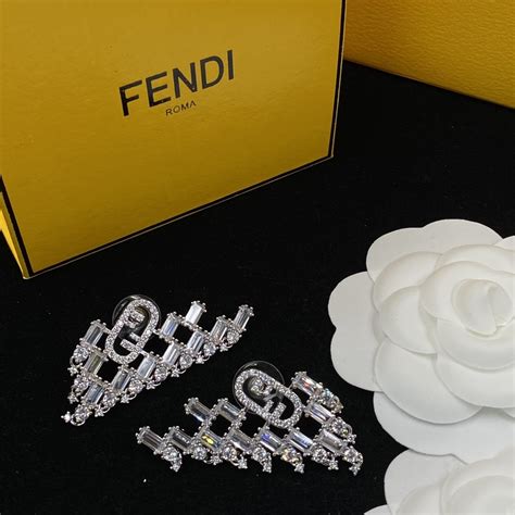 fake fendi f necklace|women's fendi earrings.